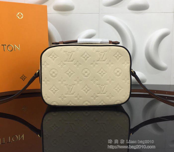 路易威登LV女包 頂級原單 Saintonge 手袋 Monogram Empreinte壓紋皮革 趣味抽穗 金色金屬件 肩背斜挎包  ydh2653